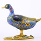 An exquisite cloisonné duck ornament