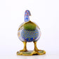 An exquisite cloisonné duck ornament