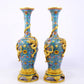 pair of stunning cloisonné vases with 'tangled lotus and dragon' patterns