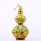 An exquisite cloisonné dragon-patterned gourd-shaped bottle with lid