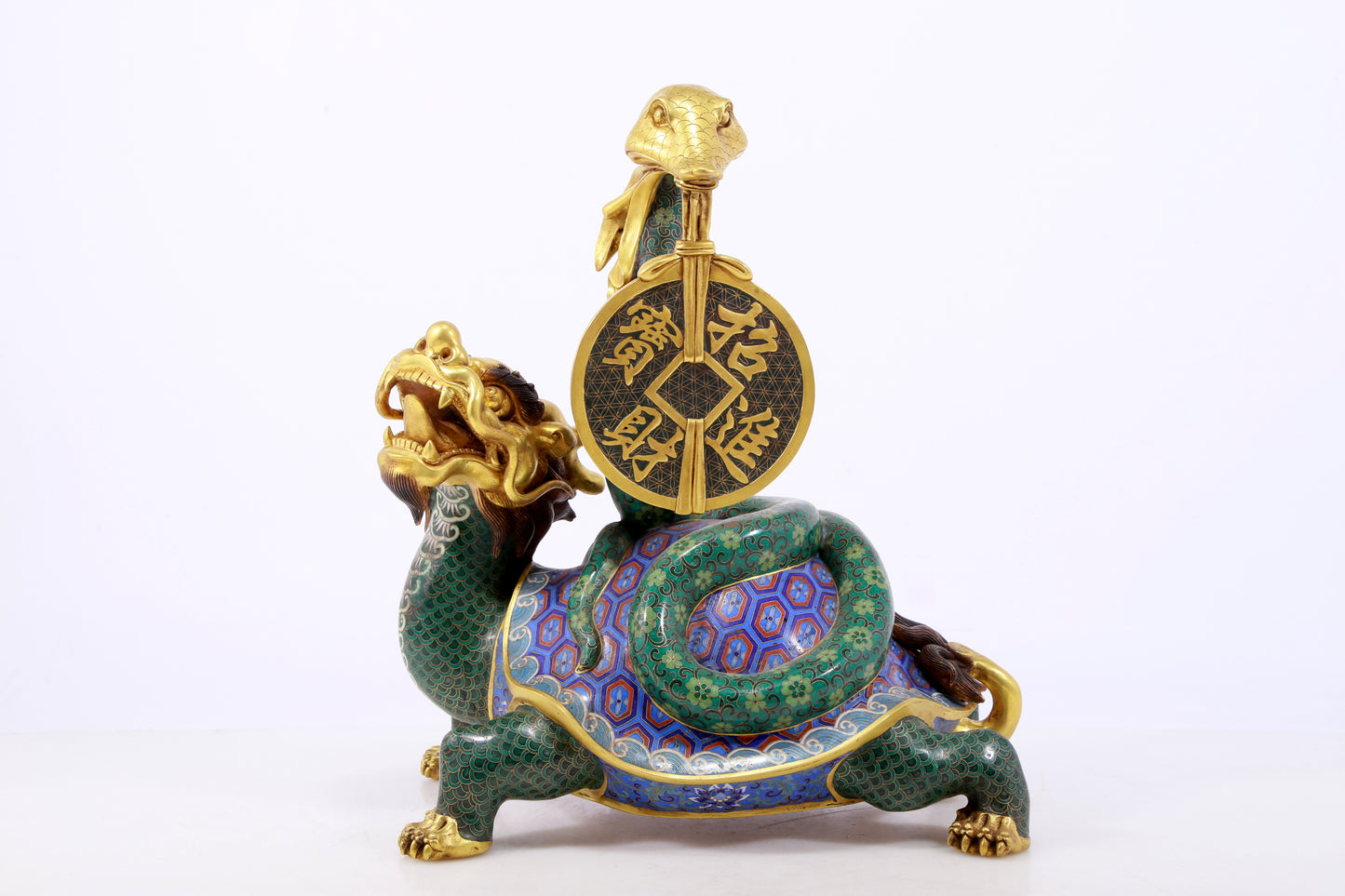 An exquisite cloisonne auspicious animal ornament