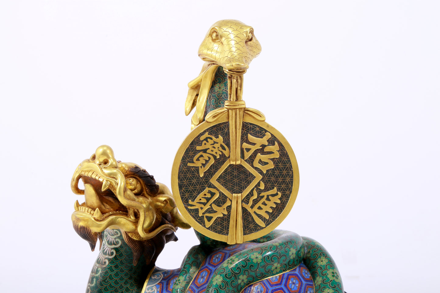 An exquisite cloisonne auspicious animal ornament