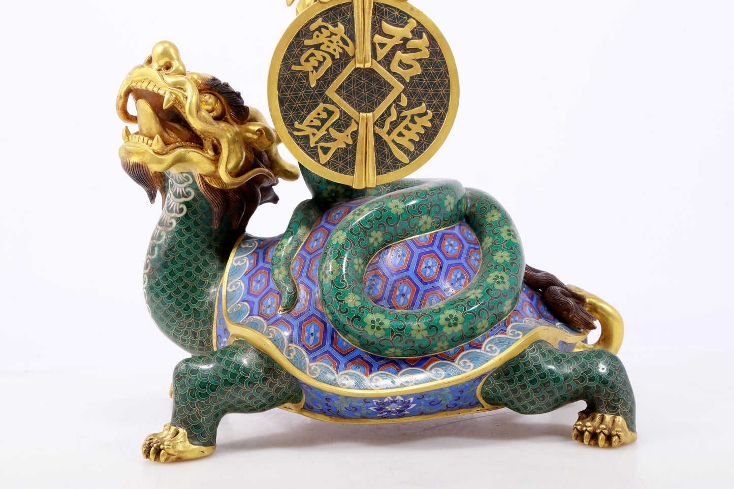 An exquisite cloisonne auspicious animal ornament