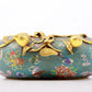 A Perfect Cloisonné 'Flowers and Bats' Pattern Peach Shape washer