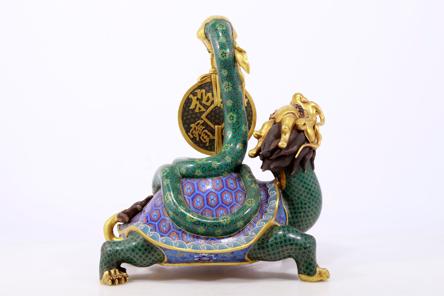 An exquisite cloisonne auspicious animal ornament