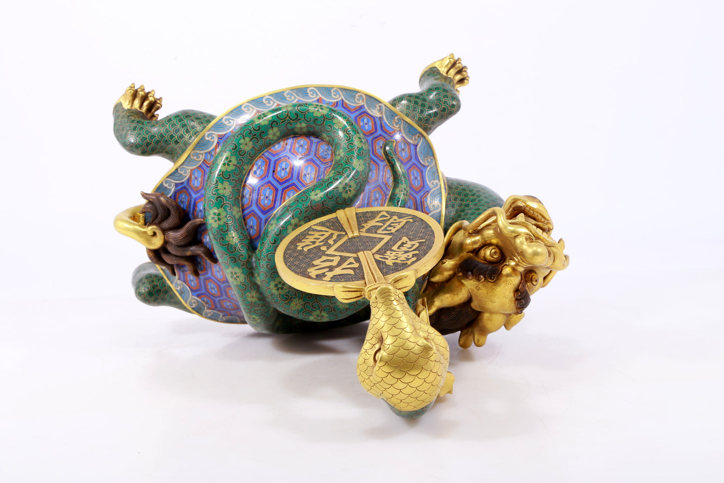 An exquisite cloisonne auspicious animal ornament