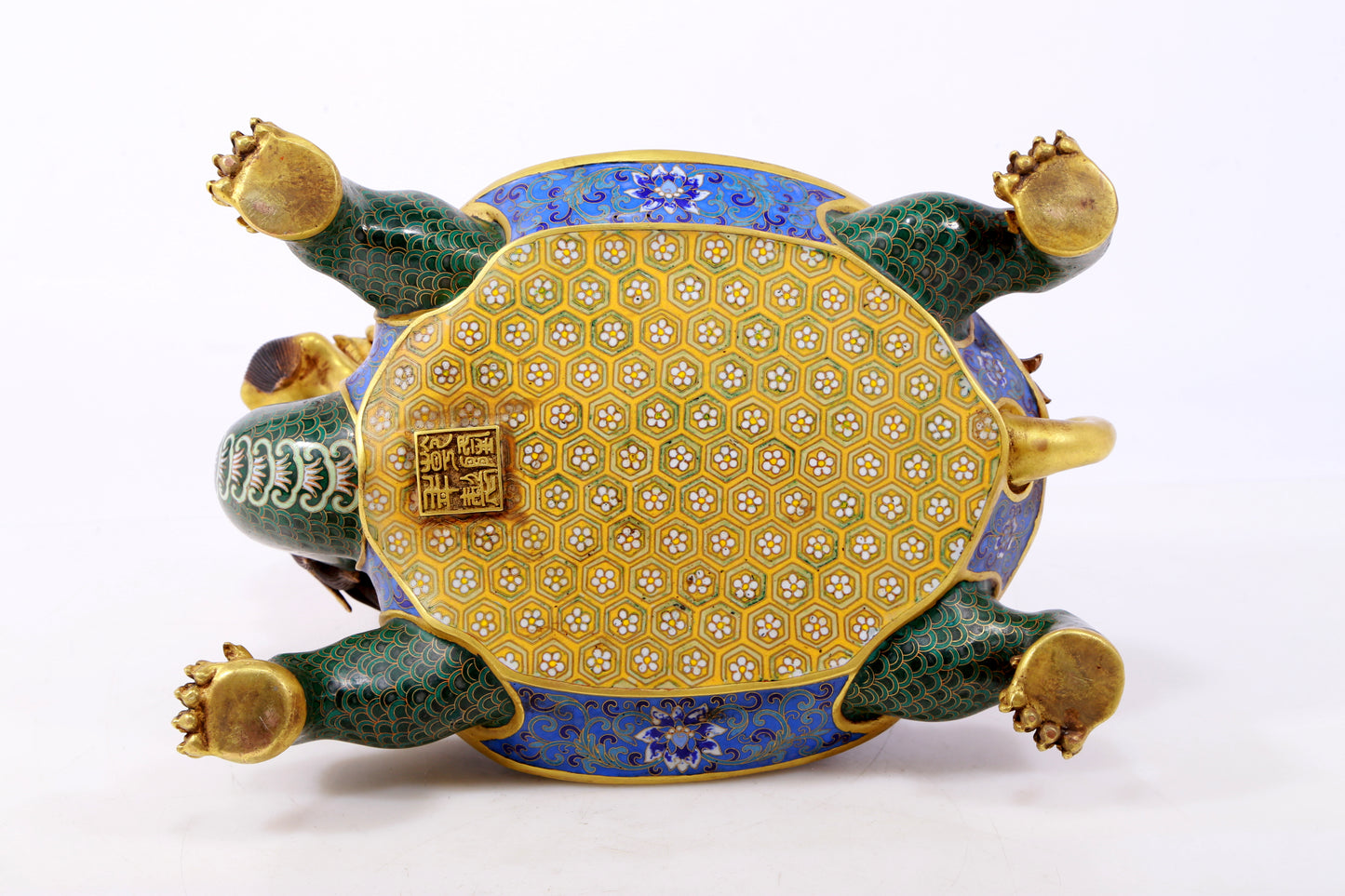 An exquisite cloisonne auspicious animal ornament