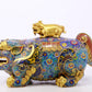 An exquisite cloisonné beast-shaped box