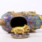 An exquisite cloisonné beast-shaped box