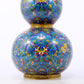 An exquisite cloisonné gourd-shaped vase with lotus pattern