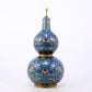 An exquisite cloisonné gourd-shaped vase with lotus pattern