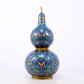 An exquisite cloisonné gourd-shaped vase with lotus pattern