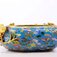 A delicate cloisonné 'Clouds and Bats' peach shaped brush washer