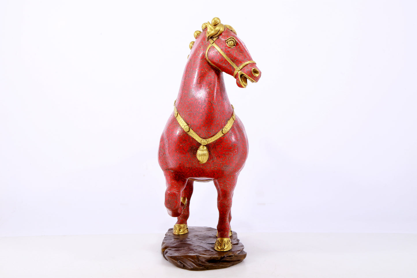 An exquisite cloisonné horse ornament