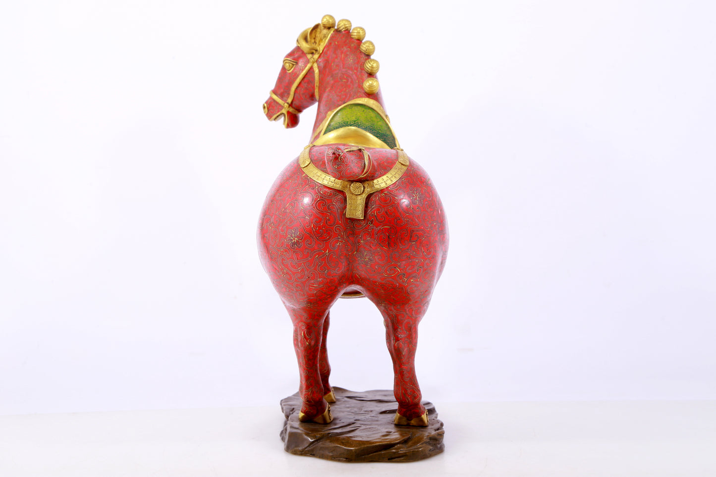 An exquisite cloisonné horse ornament