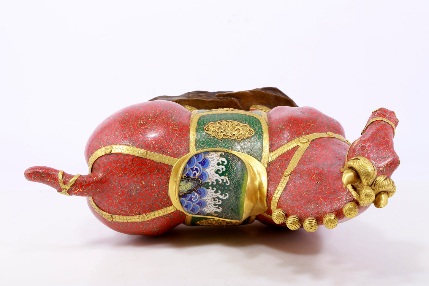 An exquisite cloisonné horse ornament