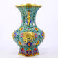 An exquisite cloisonné amphora with 'tangled lotus and auspicious beast' patterns