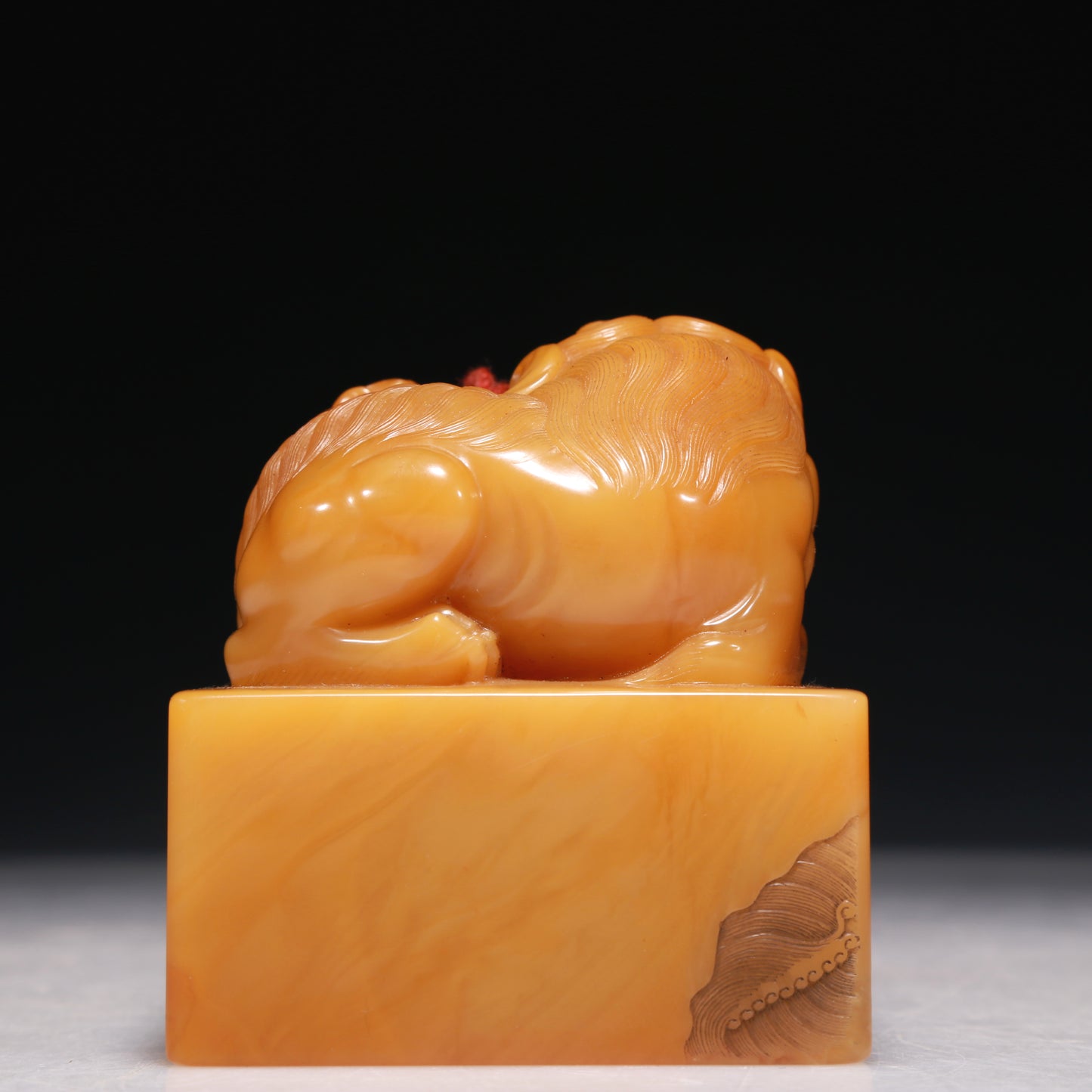 A Precious Tianhuang Stone 'Lion' Seal With Poem Inscriptions