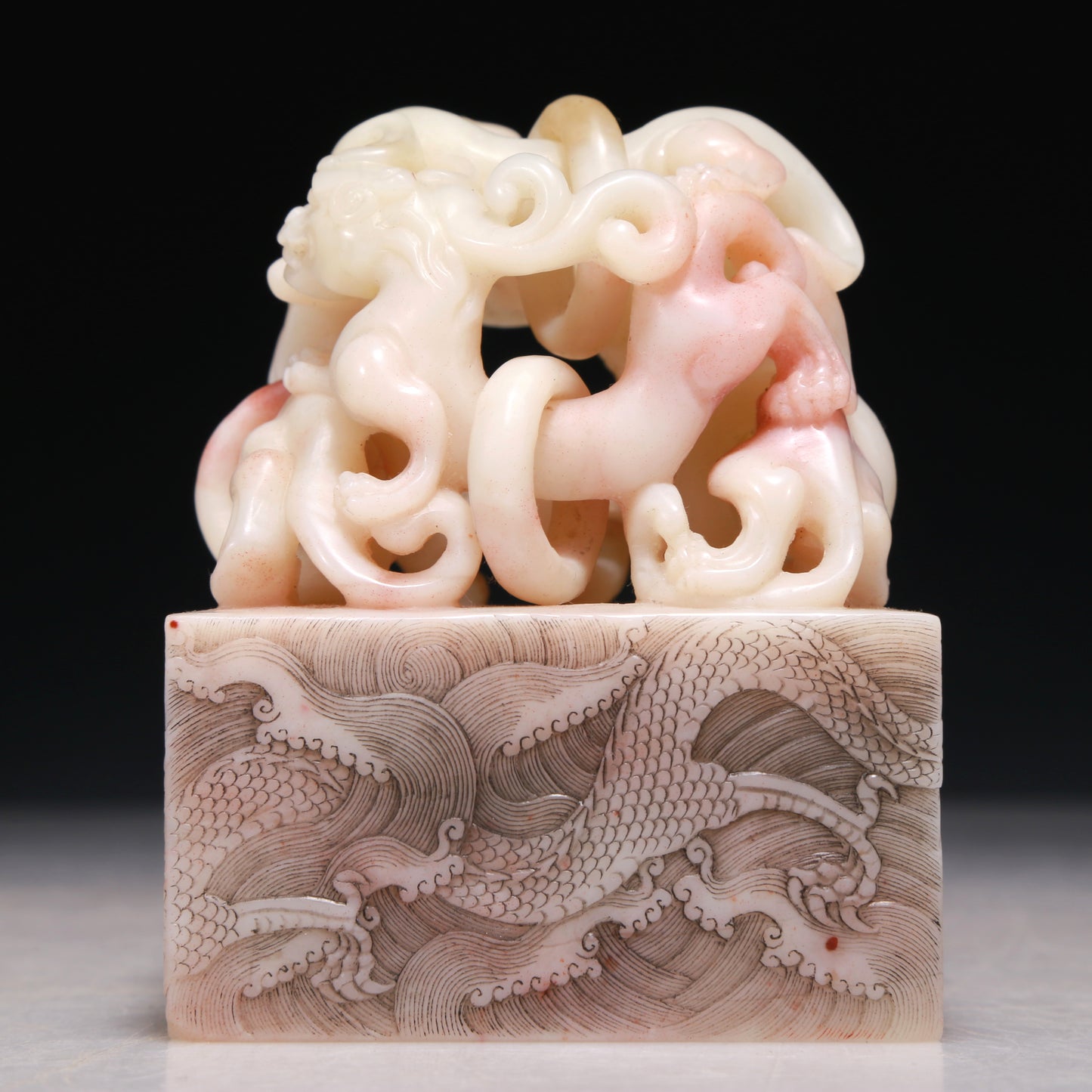 A Precious Soapstone 'Chi-Dragon' Seal