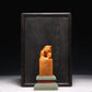 A Precious Tianhuang Stone 'Lion' Seal With A Zitanwood Box