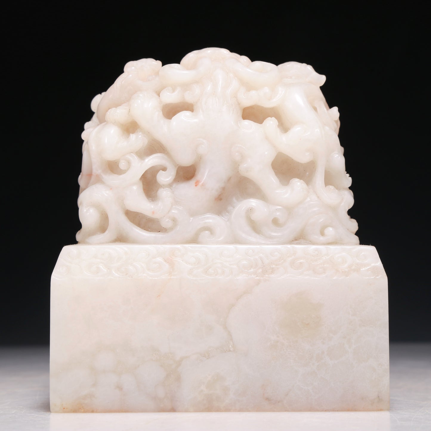 A Precious Soapstone 'Chi-Dragon' Seal With Inscriptions