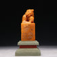 A Precious Tianhuang Stone 'Lion' Seal With A Zitanwood Box