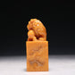 A Precious Tianhuang Stone 'Lion' Seal With A Zitanwood Box