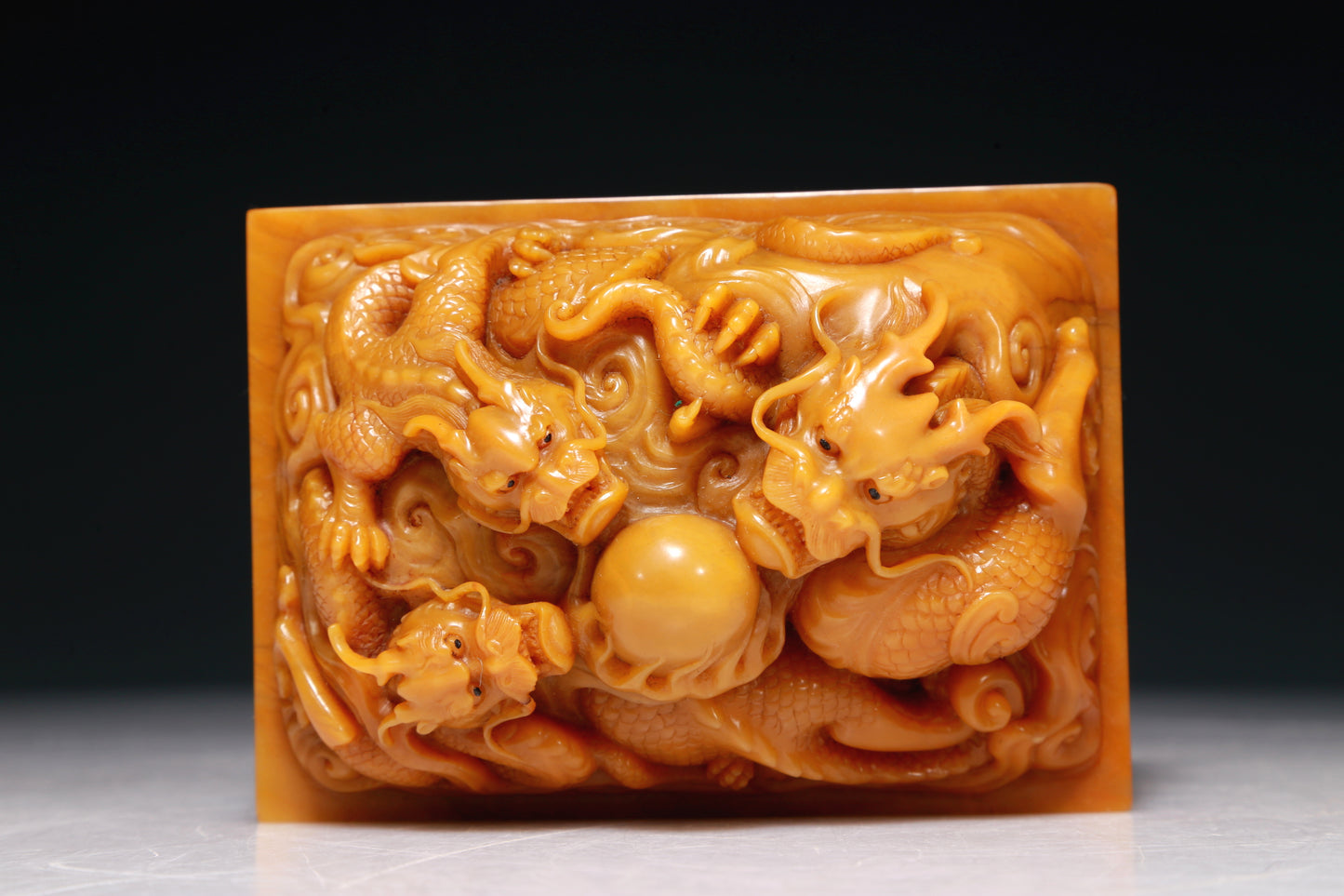 An Exquisite Tianhuang Stone 'Dragon' Seal With Poem Inscriptions