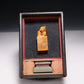 A Precious Tianhuang Stone 'Lion' Seal With A Zitanwood Box