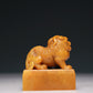 An Exquisite Tianhuang Stone 'Kylin' Seal With A Zitanwood Box