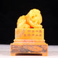 An exquisite field yellow stone unicorn seal