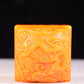 An exquisite Tianhuang stone seal with auspicious clouds and dragon patterns