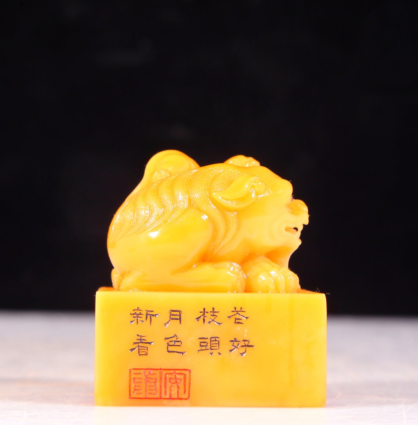 An exquisite Tianhuang stone lion seal