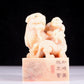 An exquisite Shoushan stone auspicious animal seal