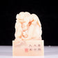 An exquisite Shoushan stone auspicious animal seal