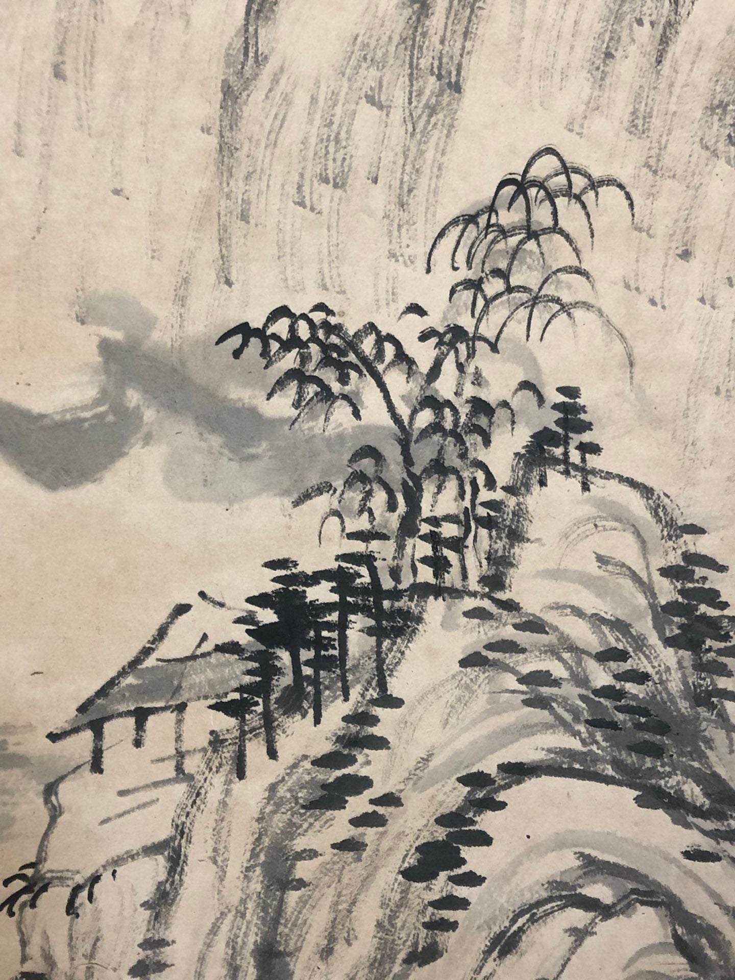 A Chinese Ink Painting Hanging Scroll By Xu Fang