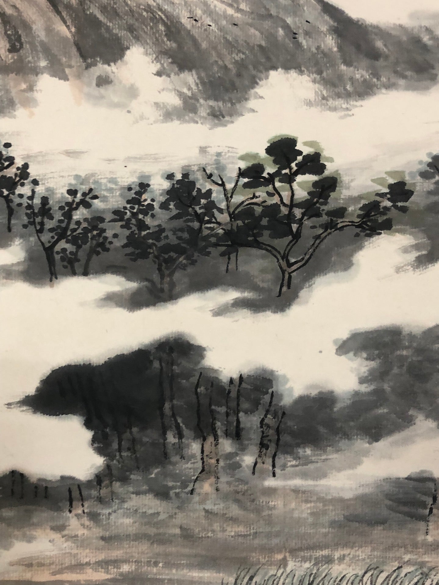 A Chinese Ink Painting Hanging Scroll By Zhu MeiCun