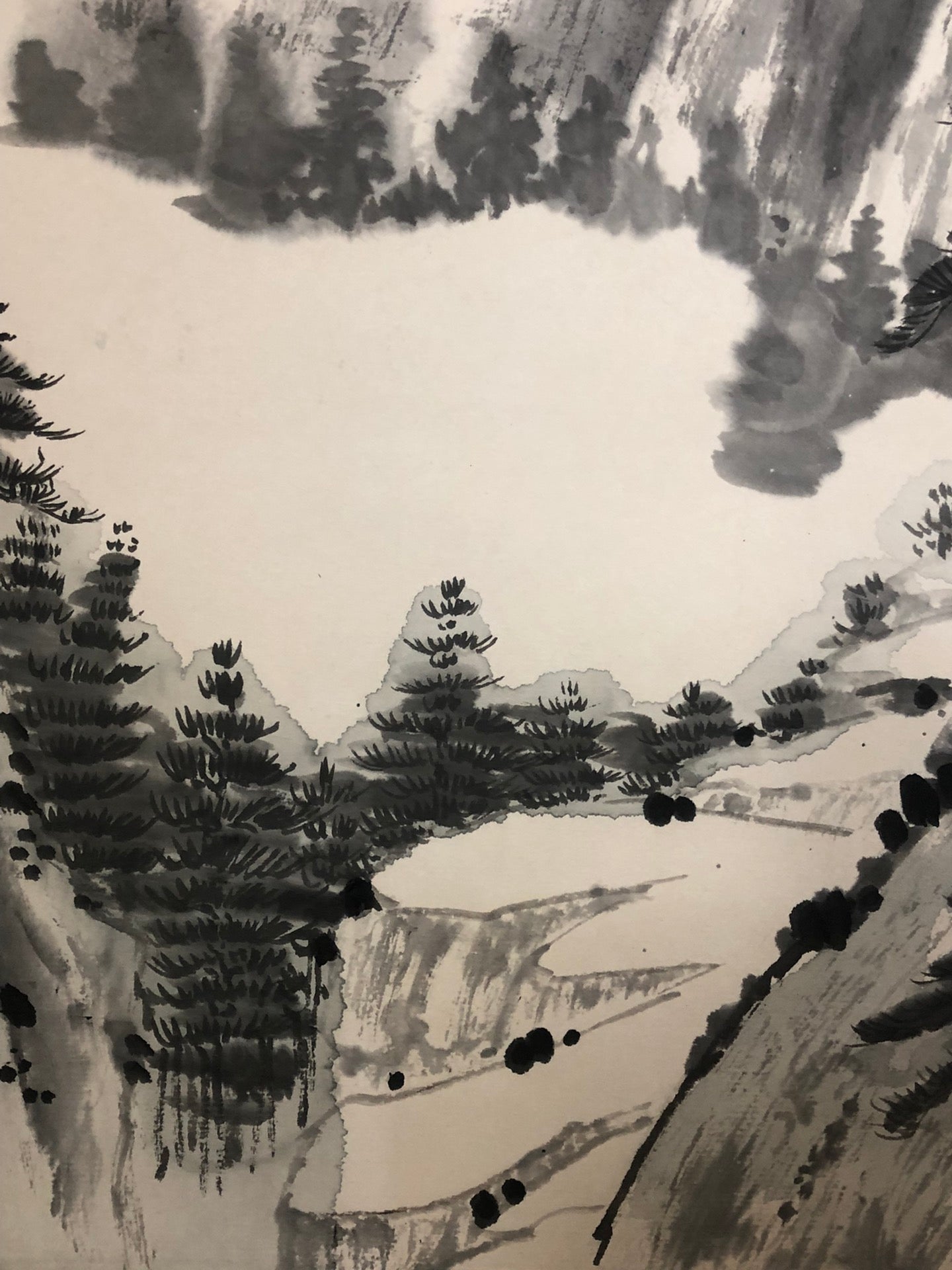 A Chinese Ink Painting Hanging Scroll By Xu BangDa