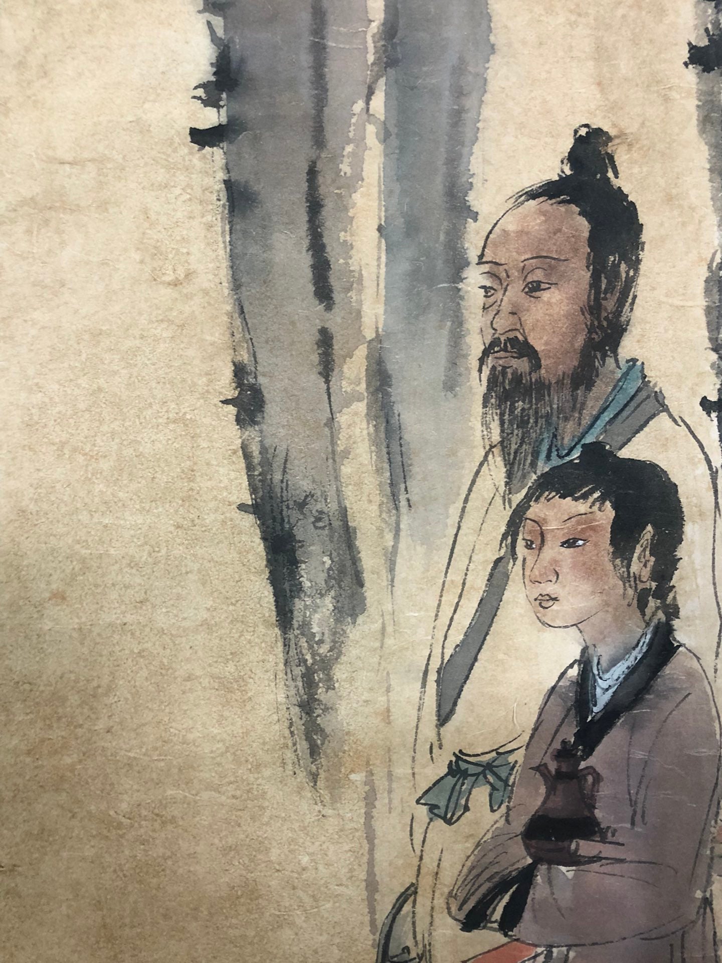 A Chinese Ink Painting Hanging Scroll By Fu BaoShi