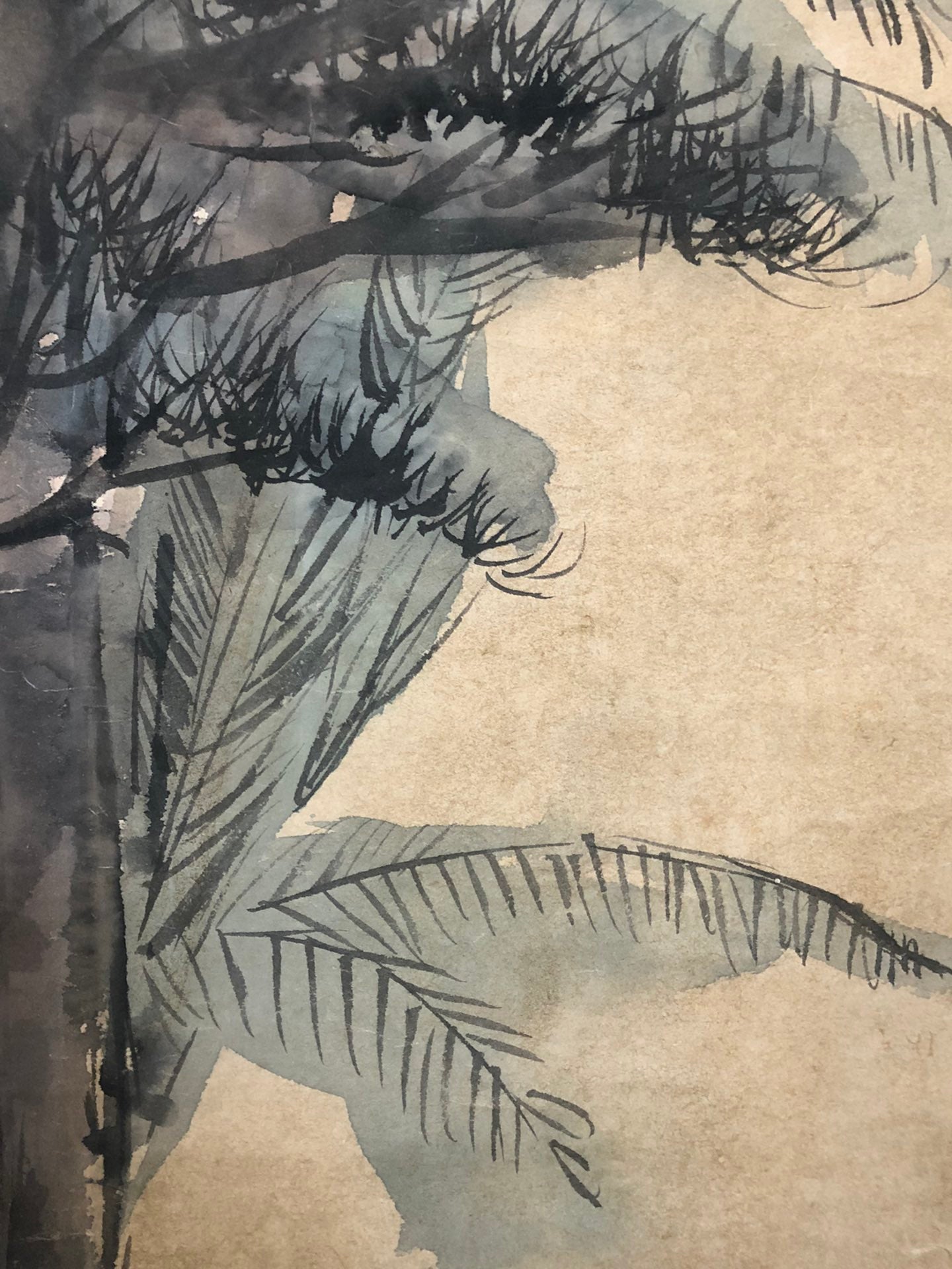 A Chinese Ink Painting Hanging Scroll By Fu BaoShi