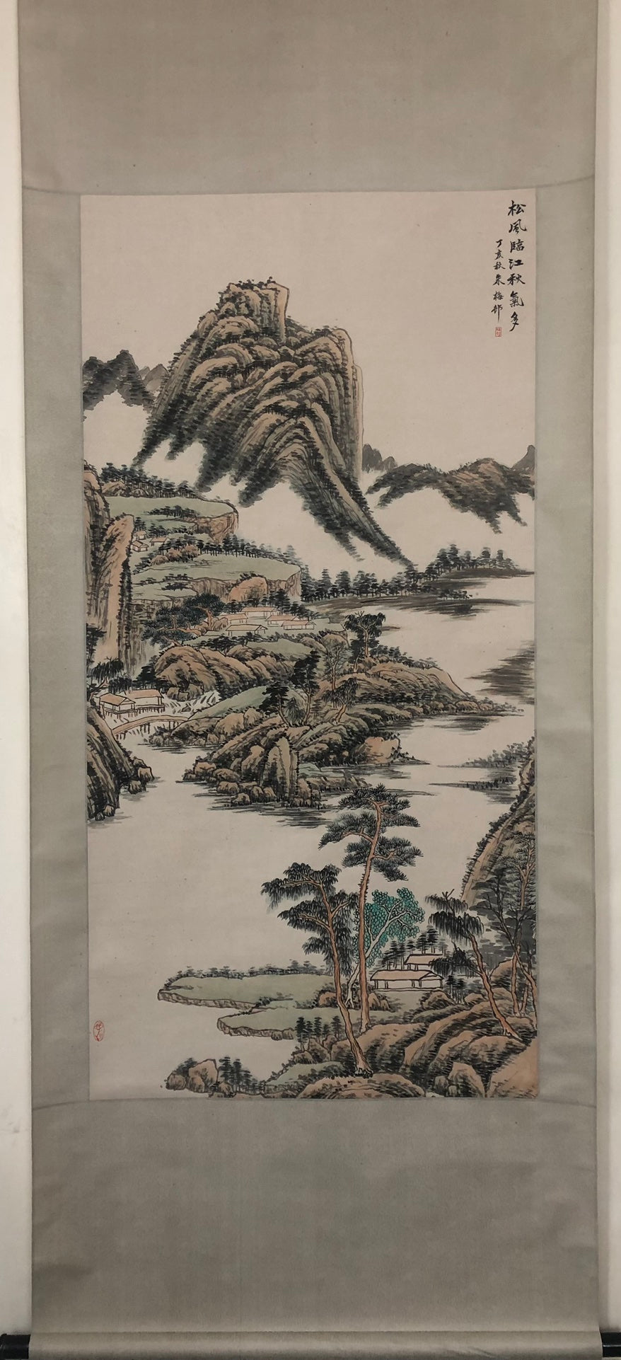 A Chinese Ink Painting Hanging Scroll By Zhu MeiCun