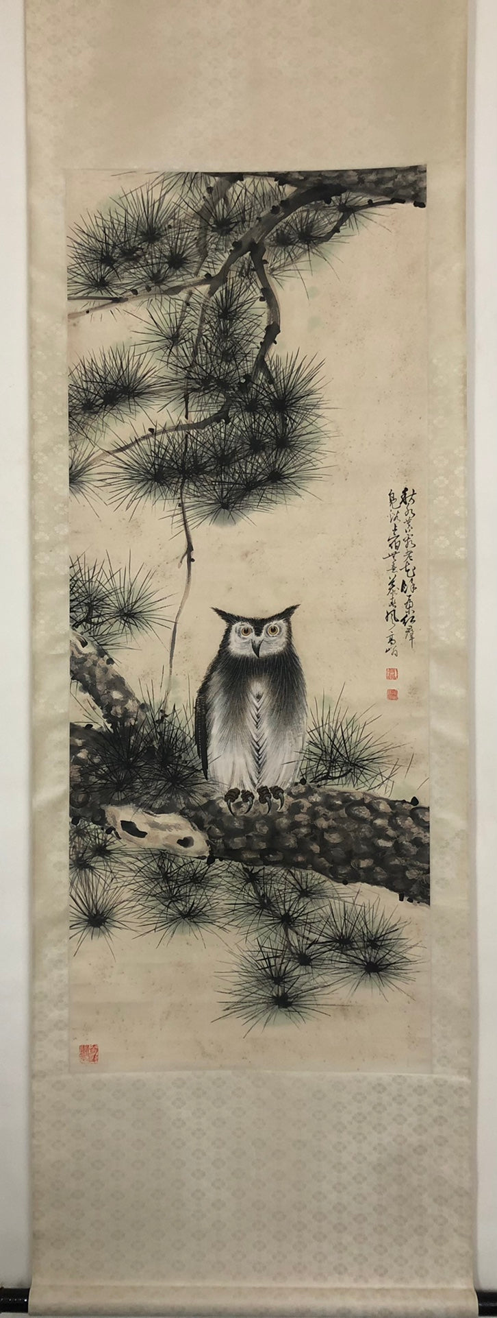 A Chinese Ink Painting Hanging Scroll By Gao QiFeng