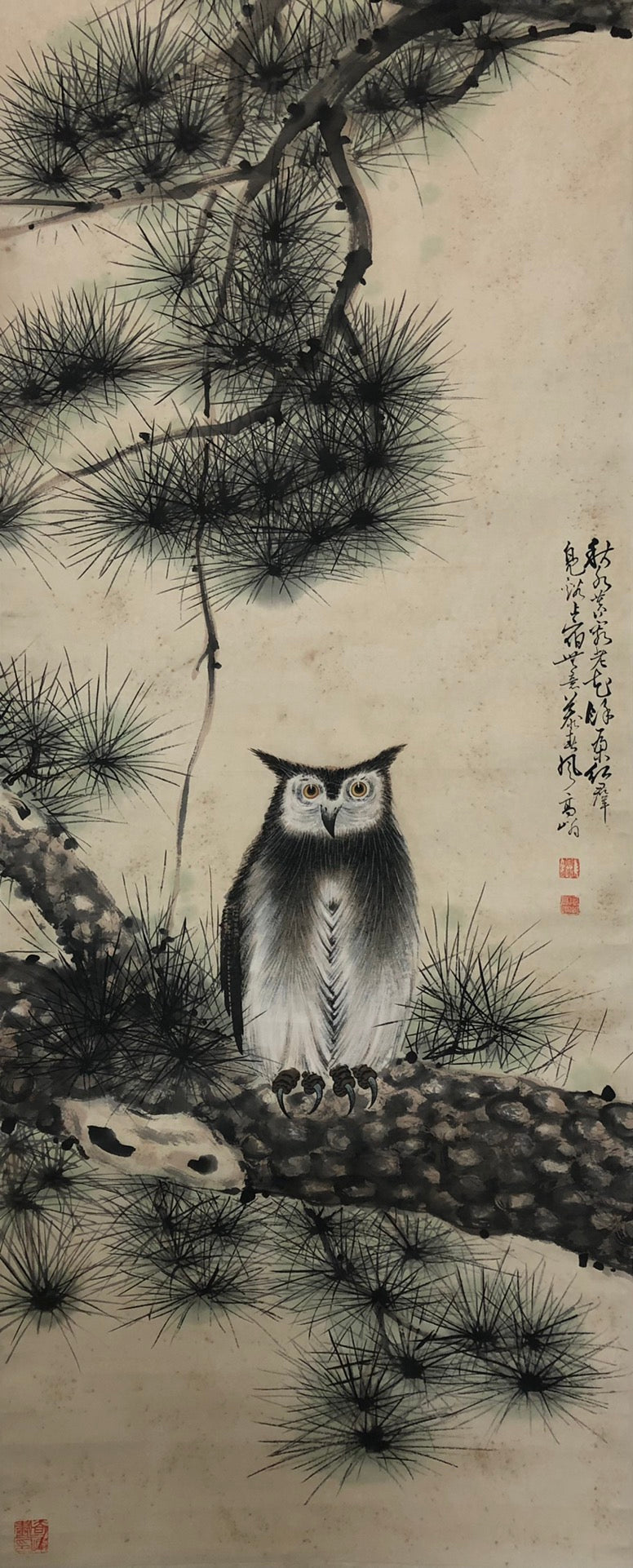 A Chinese Ink Painting Hanging Scroll By Gao QiFeng