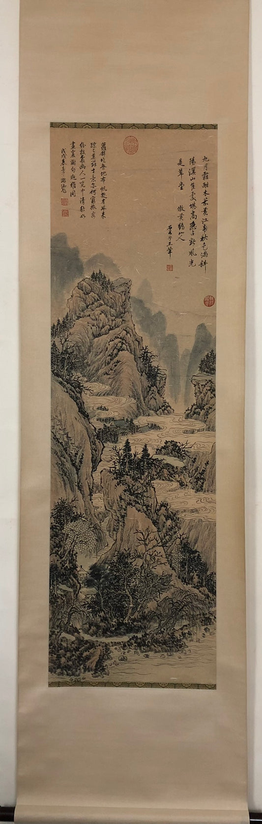 A Chinese Ink Painting Hanging Scroll By Wang Hui