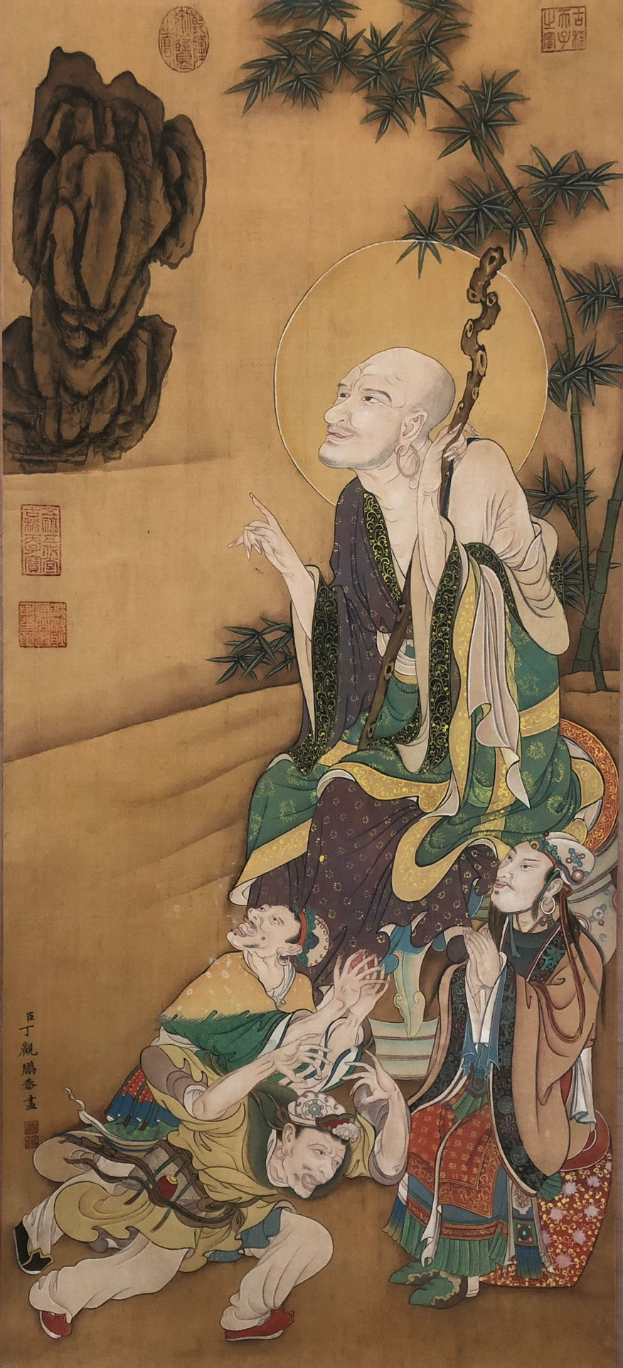 A Chinese Ink Painting Hanging Scroll By Ding GuanPeng