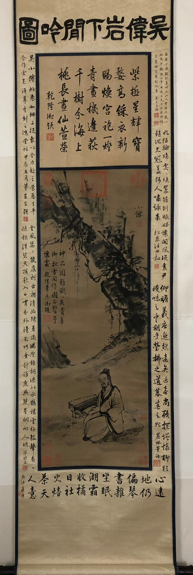 A Chinese Ink Painting Hanging Scroll By Wu Wei