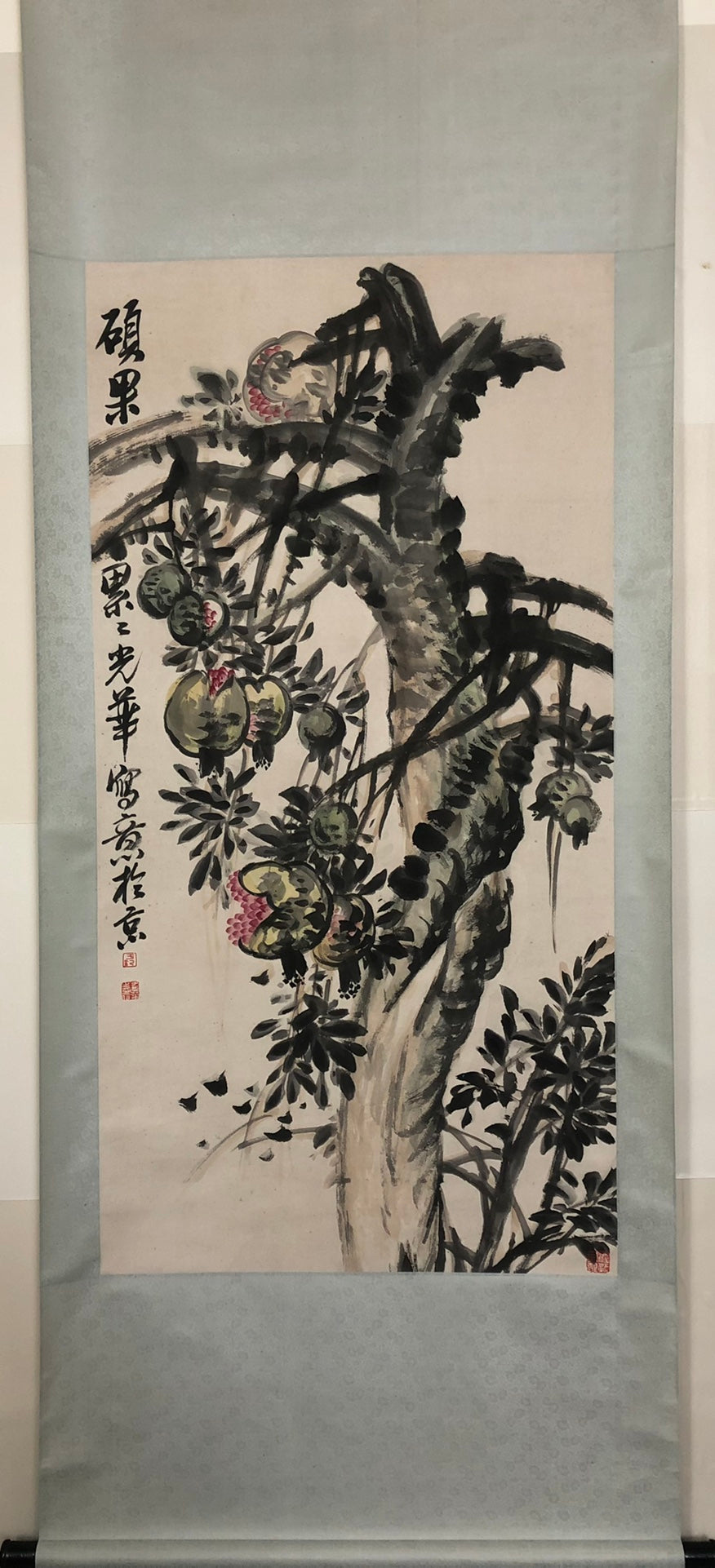 A Chinese Ink Painting Hanging Scroll By Yu GuangHua