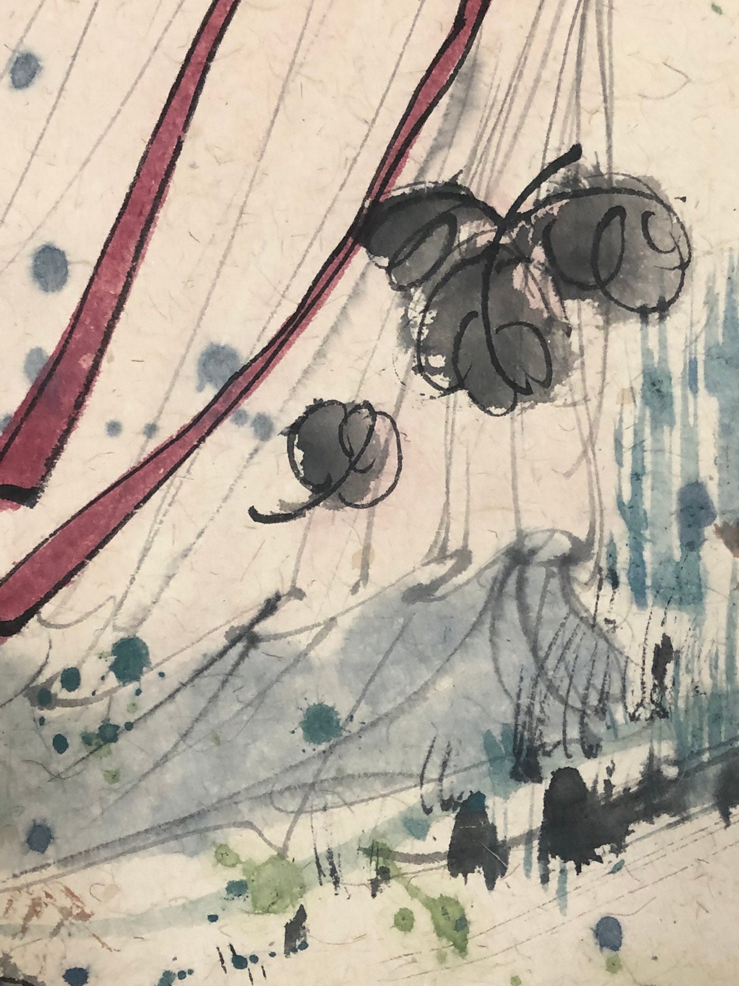 A Chinese Ink Painting Hanging Scroll By Fu BaoShi