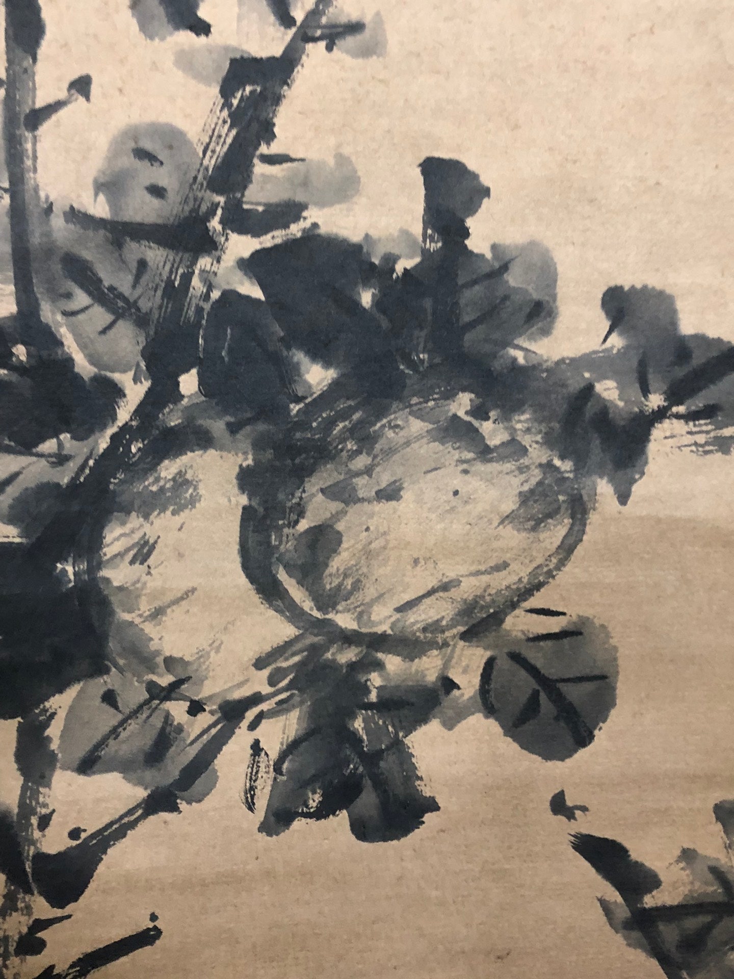 A Chinese Ink Painting Hanging Scroll By Tang Yin