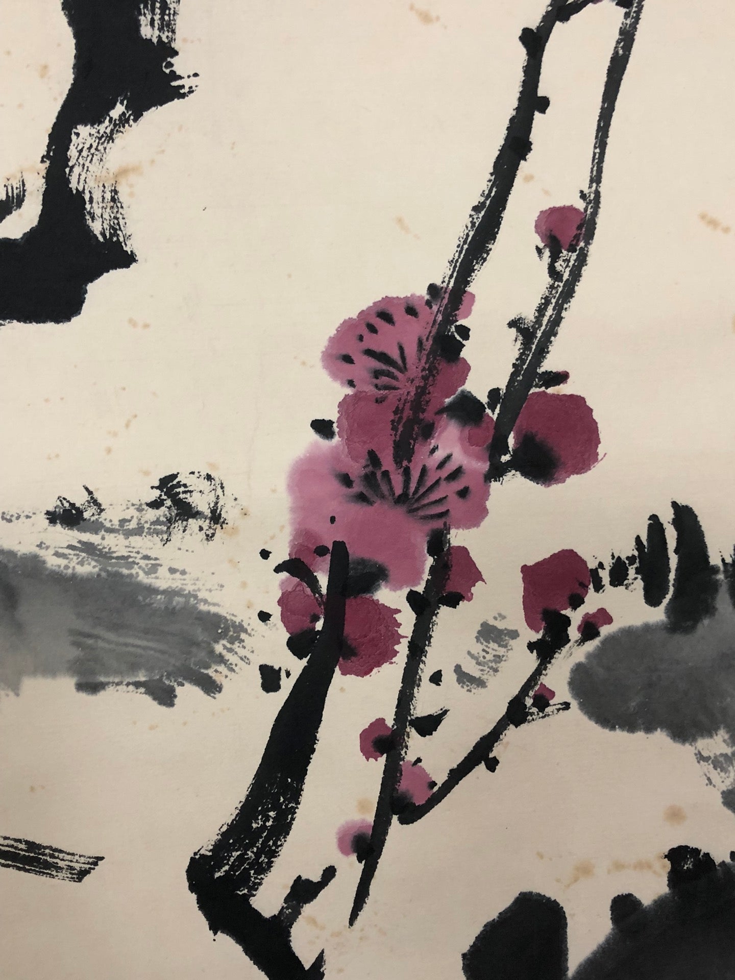 A Fabulous Chinese Ink Painting Hanging Scroll By Yu Xining